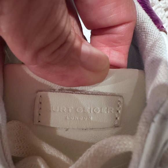 KURT GEIGER LONDON size 42  USA 10 Women's White Sneakers with Rainbow Accents - Picture 5 of 15